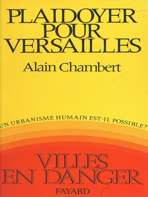 cover image of Plaidoyer pour Versailles